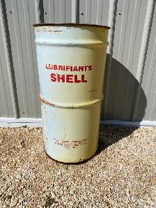 Vintage Shell Oil Can / Barrel 60 litre size with Clam shell - Photo 3