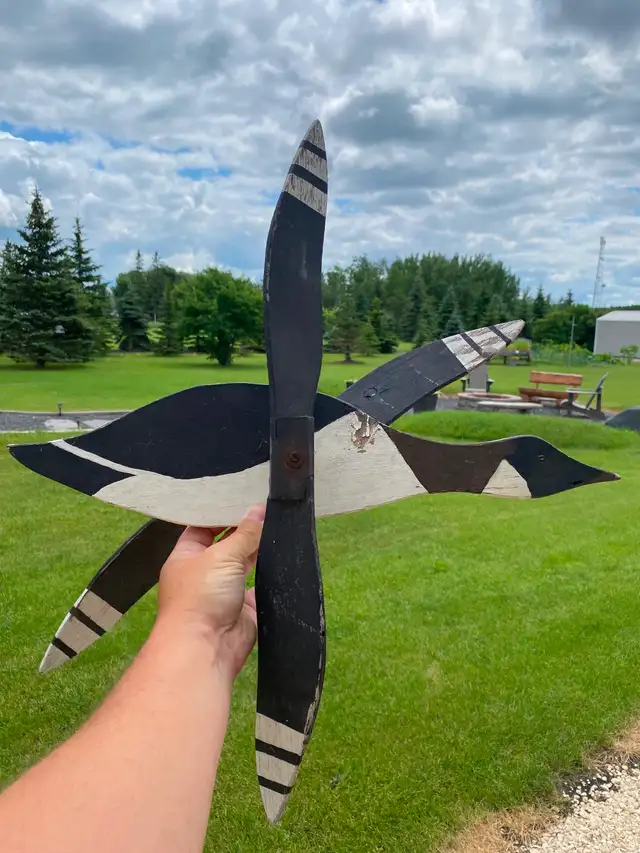 Vintage Canada Goose whirligig wooden .