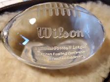 RARE CRYSTAL NFL FOOTBALL PAPERWEIGHT - Photo 6