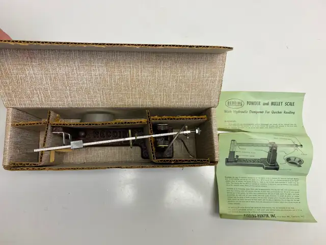 Redding Model #1 powder & bullet scale with box & instructions