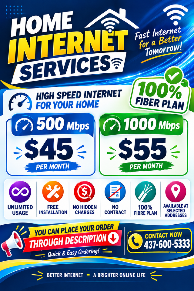 Fiber Home Internet | Unlimited