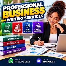 GRANT WRITING, BUSINESS PLAN, LOAN PITCH DECK, BUSINESS PROPOSAL