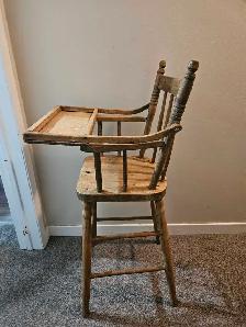 antique high chair - Photo 2