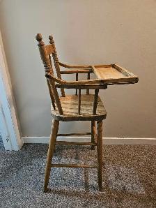 antique high chair - Photo 3