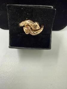 Women's 10K Gold Snake Ring~Size 6 - Photo 2