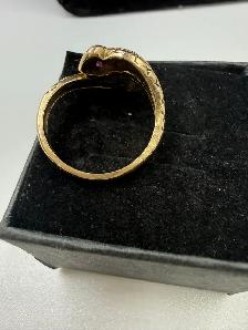 Women's 10K Gold Snake Ring~Size 6 - Photo 3