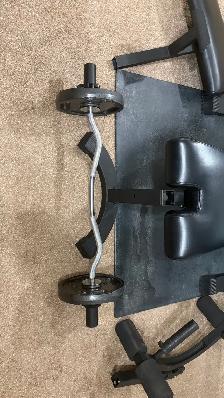 Nautilus Power Rack, Lat Pulldown, Bench, Olympic Bar and 350lbs - Photo 5