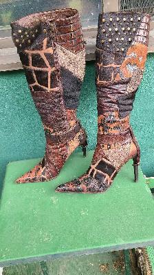 Womens Leather and Horeshair Aldo Boots - Photo 3