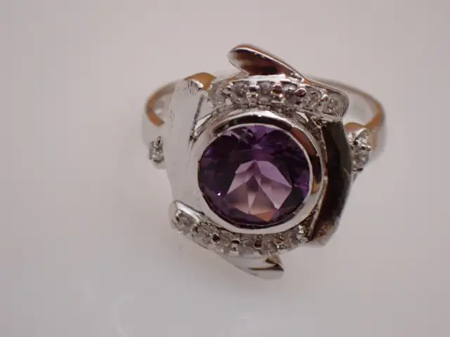 Sterling Ring with Amethyst