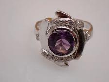 Sterling Ring with Amethyst