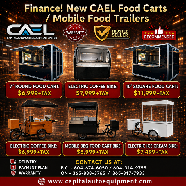 New CAEL Food Carts & Mobile Food Bike Carts