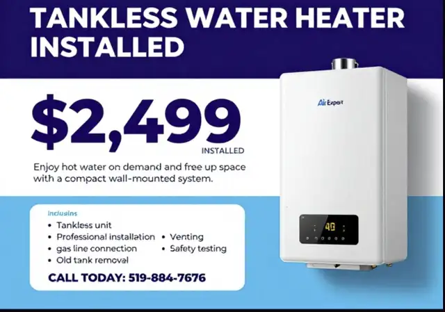 WATER HEATER WATER HEATER TANKLESS WATER HEATER INSTALLED