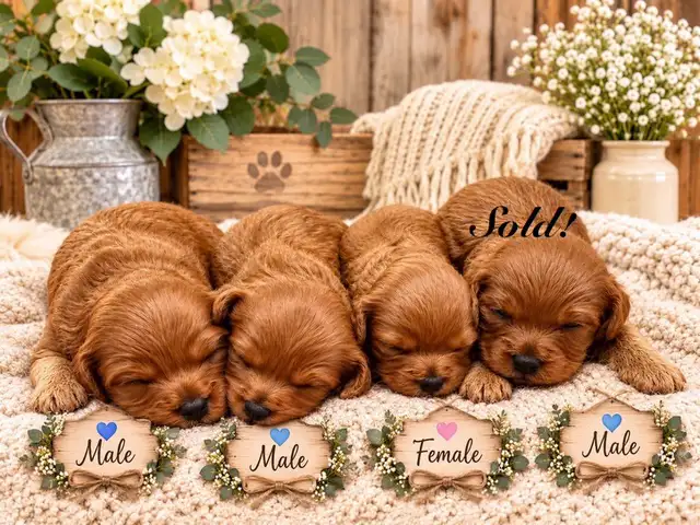 Beautiful Red Cavapoo’s!♥️