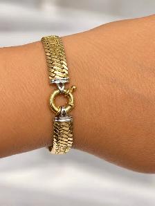 18Karat Yellow Gold 10mm Wide Bracelet