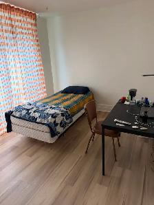 Private Large- furnished Room for Rent, steps to Subway