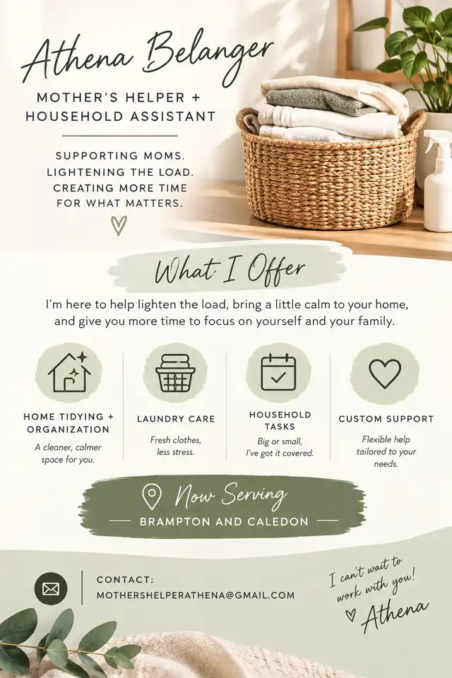 Mothers Helper – Household Assistance | Brampton & Caledon