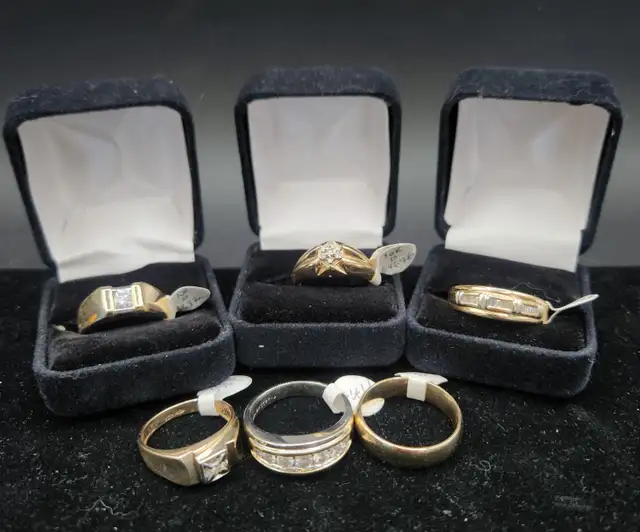 10k / 14k Gold Men's Rings with Diamonds 6 Available