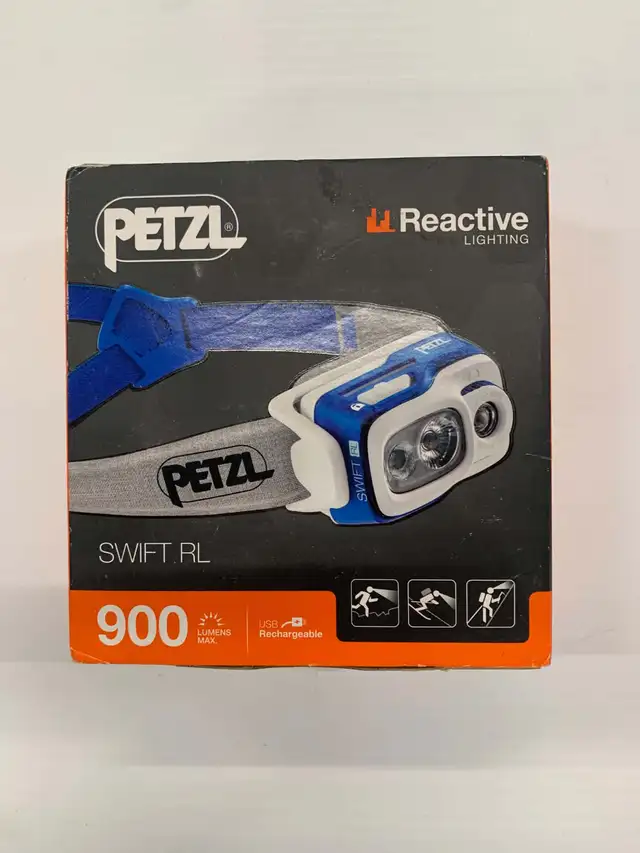 PETZL, Swift RL Rechargeable Headlamp with 900 Lumens & Automati