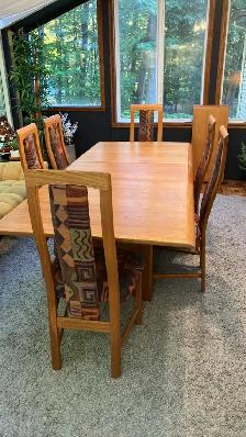 Mid century TEAK TECK. Dining room set. TRÈS GRANDE table. Chais - Photo 10