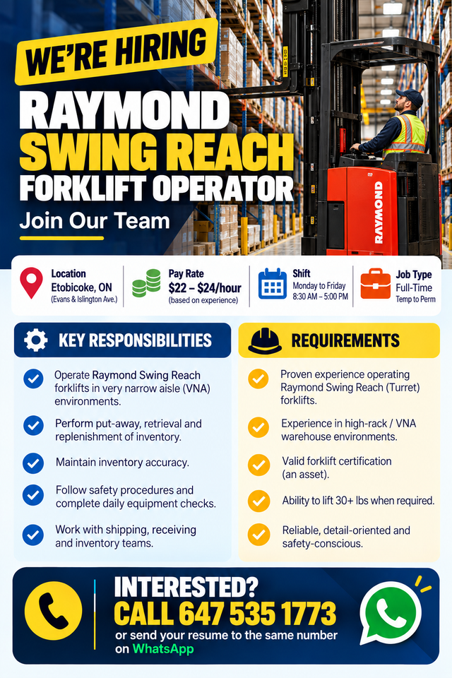Raymond Swing Reach Operator