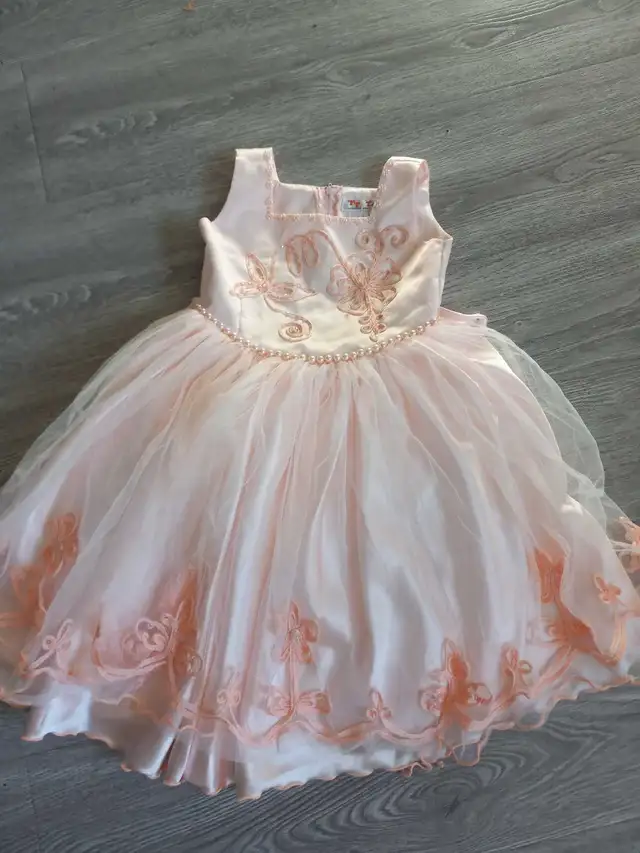 beautiful dress peach 3 years old