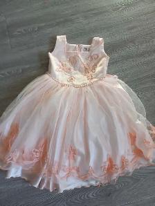 beautiful dress peach 3 years old