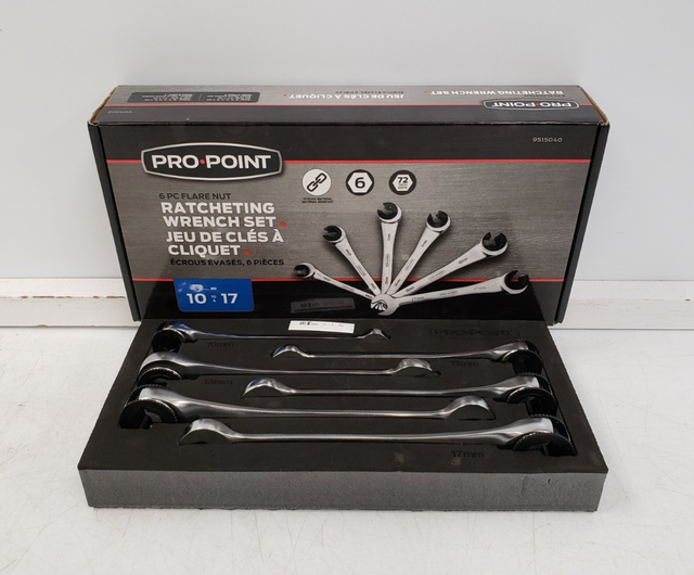 (9926394) Pro Point 9515040 6 Piece Flare Nut Ratcheting Wren...