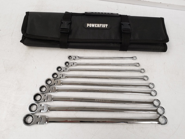 (9926395) Powerfist 9 Piece Flex Head Wrench Set