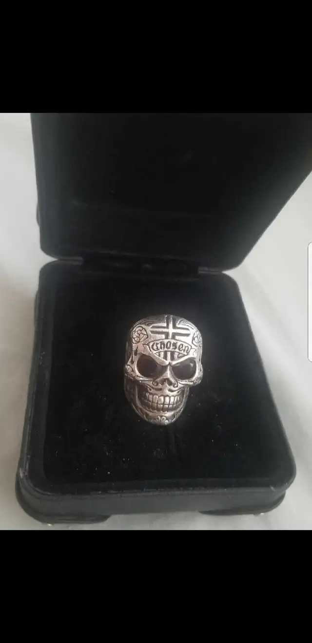 King Baby sterling silver skull ring retail $1,800 asking $700