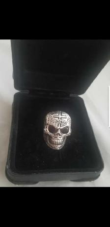 King Baby sterling silver skull ring retail $1,800 asking $700