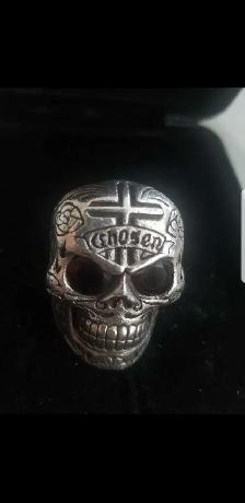 King Baby sterling silver skull ring retail $1,800 asking $700 - Photo 2
