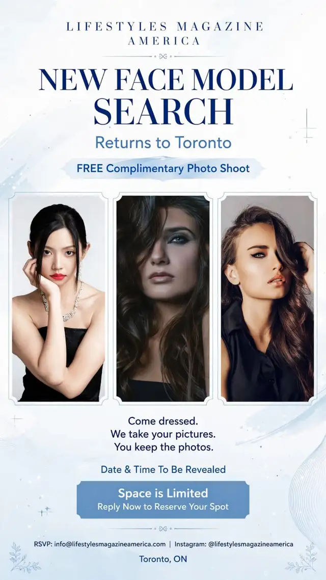 Toronto New Face Model Search - Lifestyles Magazine America