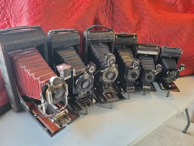 6  Kodak Bellows Antique Cameras