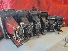6  Kodak Bellows Antique Cameras