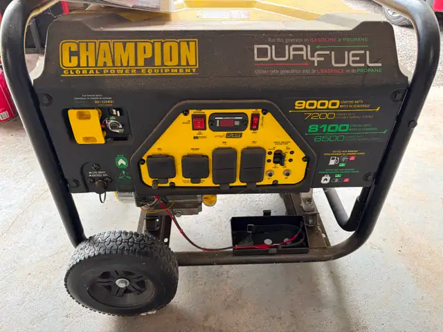 Champion duel fuel Generator. Propane and gas , And a GenerLink
