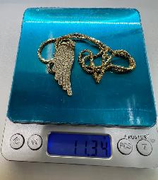 10k chain and pendant - Photo 4