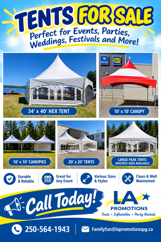 Inflatables and tents for sale