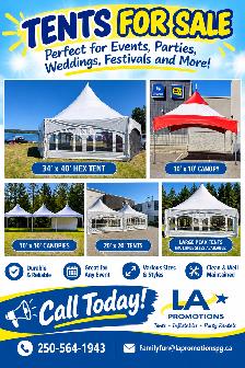Inflatables and tents for sale