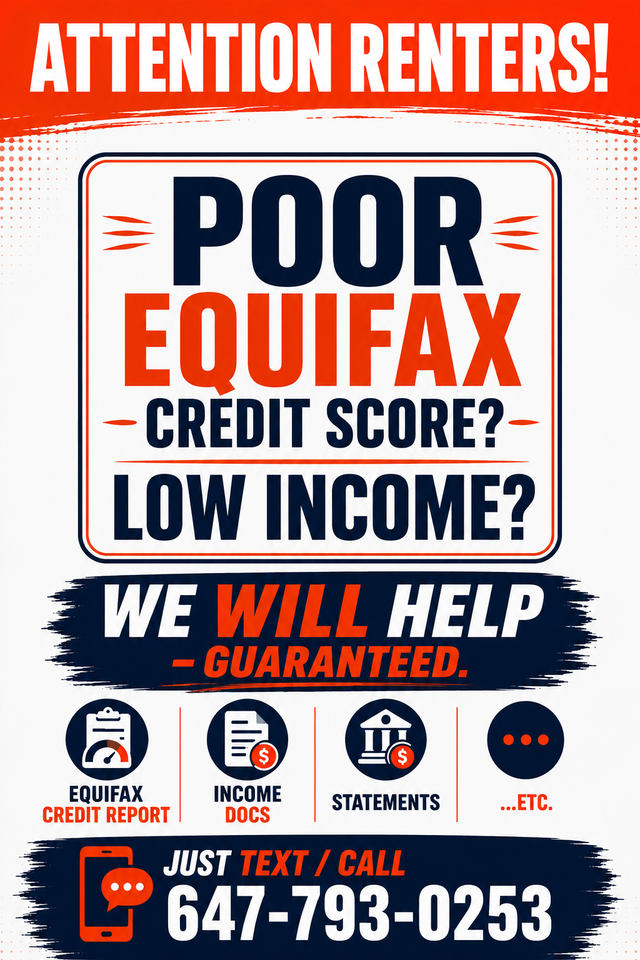 We Fix poor credit report - income docs - bank statements etc