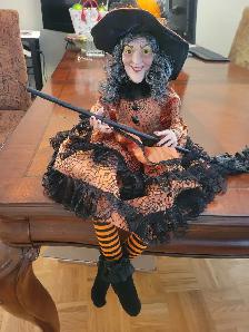 Quality "Porcelain" Witch Doll, PRISTINE CONDITION!