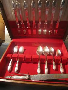#163Z   FIRST LOVE silverware set for 8 - Photo 2
