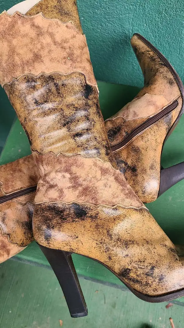 Womens Sofia Leather and Suede boots