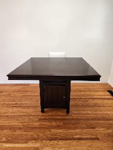 Bar Height Dining Table/4 Chairs with Mini Bar - Photo 3