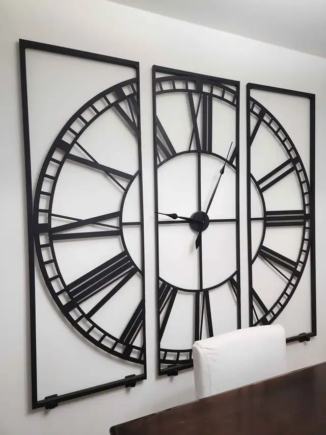 Large Wall Clock - 5' x 5' - 3 Panel