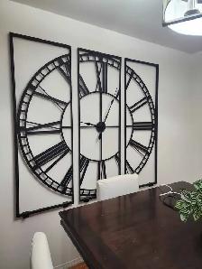 Large Wall Clock - 5' x 5' - 3 Panel - Photo 4