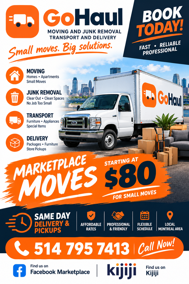 BOUGHT IT ON MARKETPLACE? WE’LL PICK IT UP AND DELIVER IT!