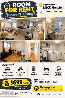 Room for rent in moncton