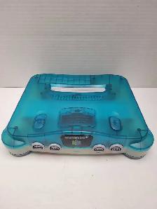 Nintendo 64 Clear Ice Blue Japanese Region free system - Photo 2