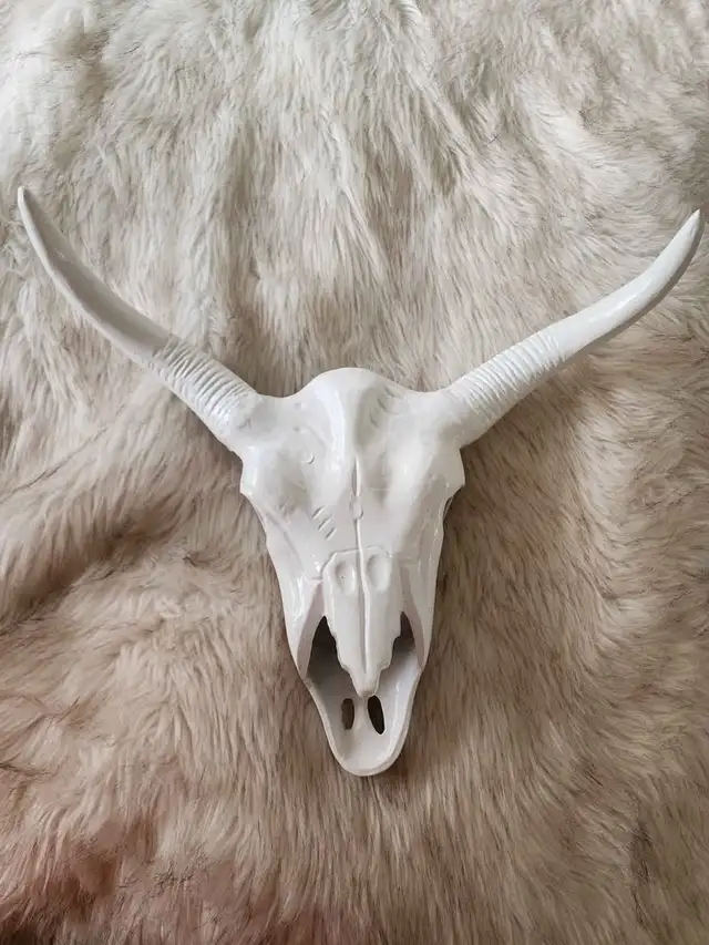 Porcelian Bull Head Wall Decor