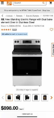 NEW 30" GE Glass Top Electric Range Stove (Stainless Steel) 5.0 - Photo 10